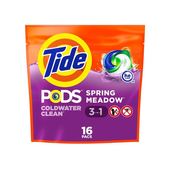 Imagem de Tide pods spring meadow scent c/16 pods