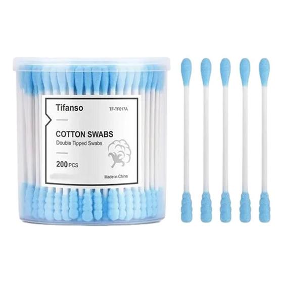 Imagem de Tifanso Cotonetes Algodão Com Ponta Dupla ul 200 Unidades