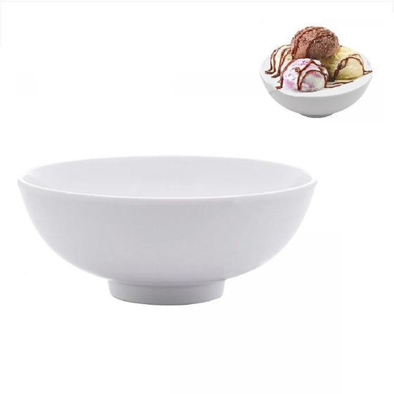 Imagem de Tigela Bowl em Melamina Milão Branco Sobremesas Açaí 250ml