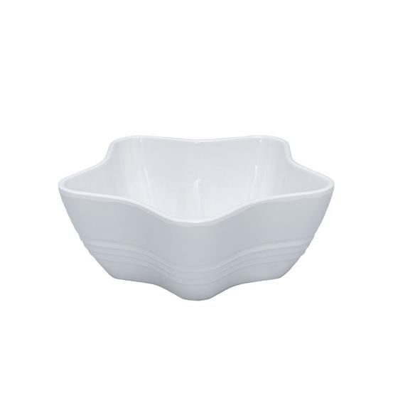 Imagem de Tigela Bowl Estrela Melamina Premium 16,5 x 6cm Branca Servir Mesa Evento Restaurante