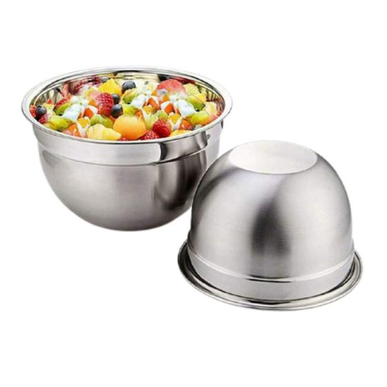 Imagem de Tigela Bowl Inox Multiuso Cumbuca Bacia P/Salada Massa1000ML