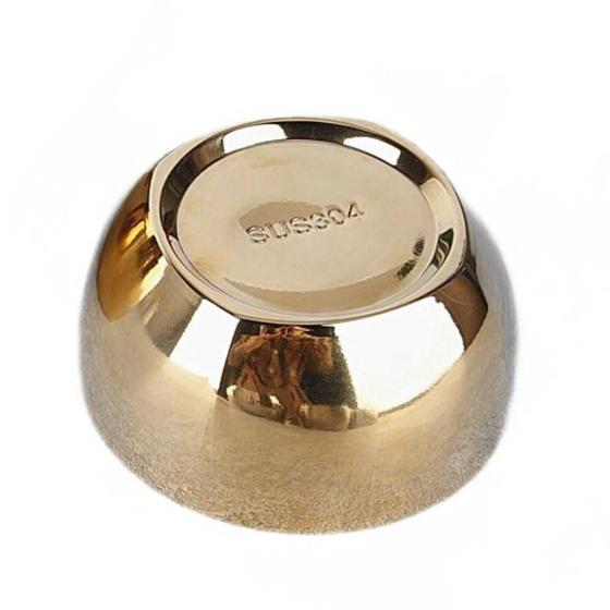 Imagem de Tigela de Aço Inoxidável 304 Banhada a Ouro para Casa