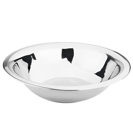 Imagem de Tigela de Inox Saladeira Grande Bowl Vasilha Bacia 34cm