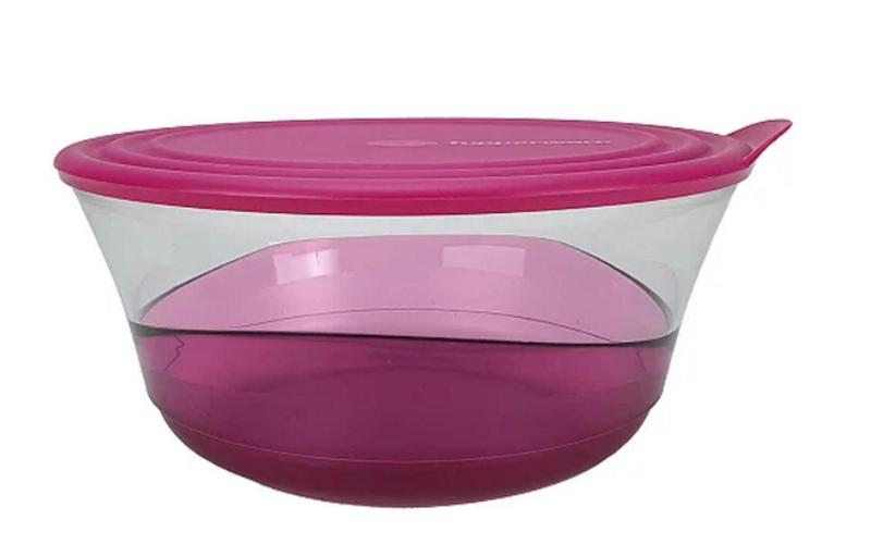 Imagem de Tigela Elegância Alta 2,3 litros Rosa Translúcido Tupperware