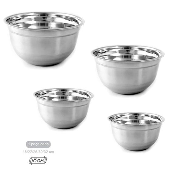 Imagem de Tigela Mixing Bowl Inox 30cm Gourmet Mix