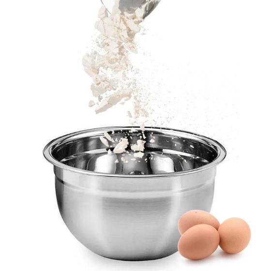 Imagem de Tigela Mixing Bowl Inox Pequena 14cm Multiuso 14x7cm Kehome