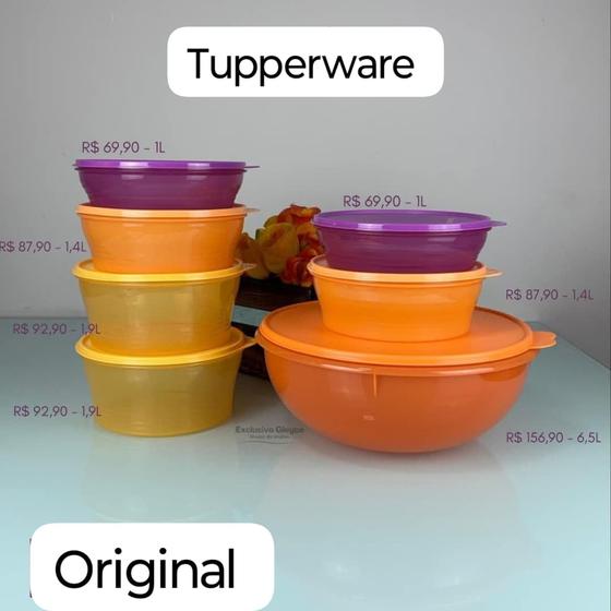 Imagem de Tigelas classic kit com 7 peças Tupperware original 