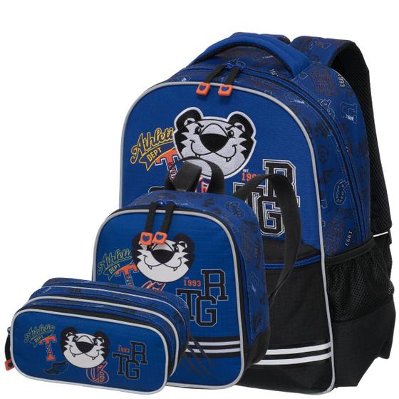 Imagem de TIGOR VARSITY - Mochila Costas + Lancheira + Estojo Triplo