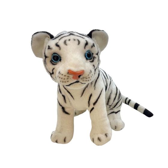 Imagem de Tigre de Pelúcia - Branco - 18cm - 1 unidade - Rizzo