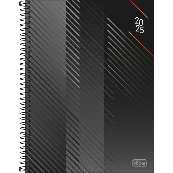 Imagem de Tilibra - Agenda Executiva Espiral Diária 20 x 27,5 cm Spot 2025 - Preto e Vermelho