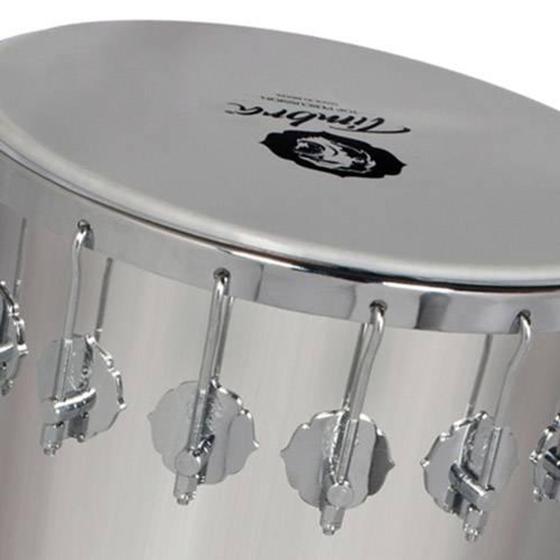 Timbal 14 X 90 POL Aluminio Polido aro Cromado 16 Af Pele Leitosa Timbra Pele para Bateria e