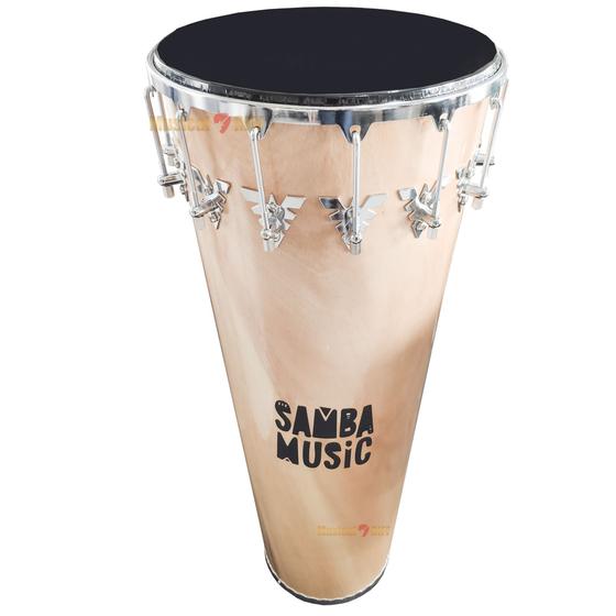 Imagem de Timbal samba music madeira 90x14 madeira verniz 14 afinacoes