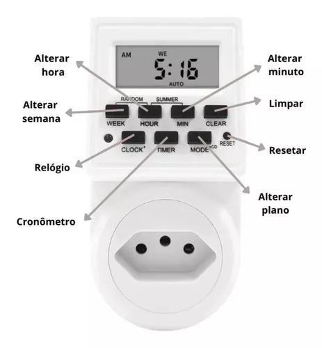 Imagem de Timer  Bivolt Temporizador 2 Eventos Liga E Desliga