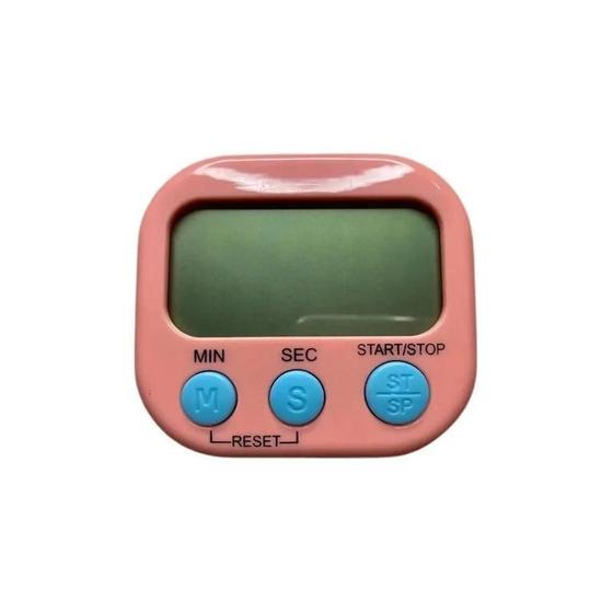 Imagem de Timer Cronometro Digital De Cozinha Com Imã Geladeira - Rosa
