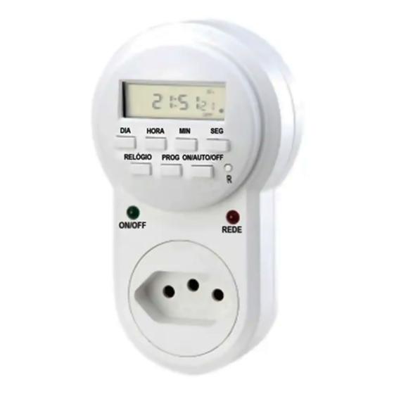 Timer Digital Bivolt C/ Contagem De Segundos 18 Programações Exatron