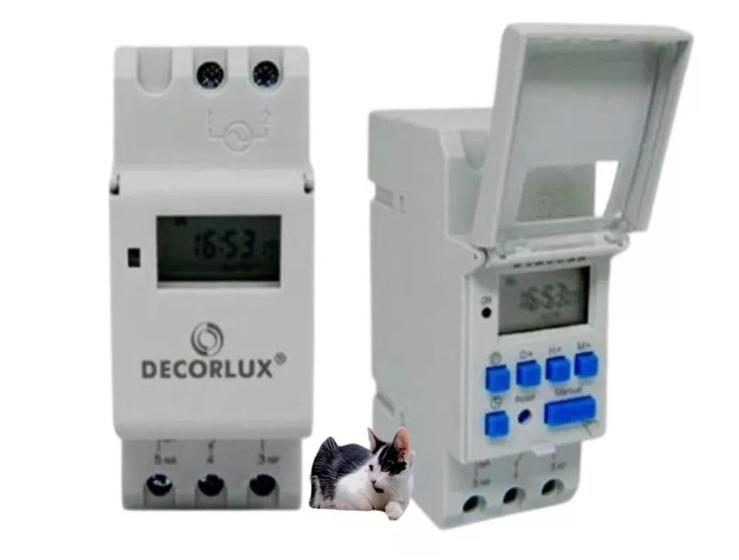 Timer Digital Elétrico Temporizador DIN35 de Trilho 16A Menor preço em Timer Digital Elétrico Temporizador DIN35 de Trilho 16A