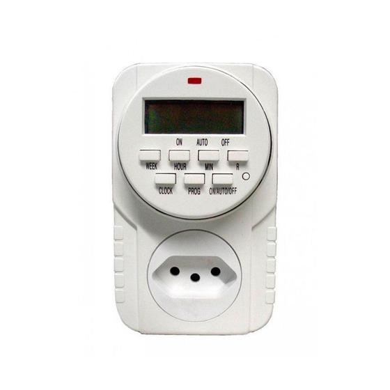 Timer Digital Para Tomada Bivolt Exatron Plugs e Adaptadores