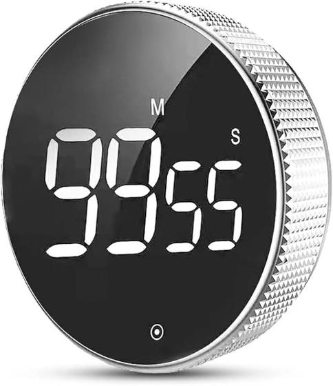 Imagem de Timer Digital Temporizador Cozinha Cronômetro Magnético Alarme Relógio Contagem Regressiva