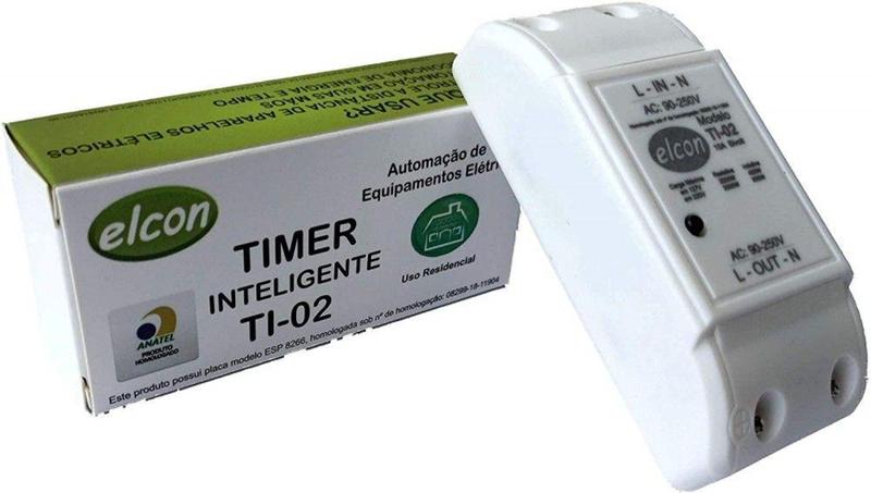 Imagem de Timer inteligente wifi  p/ automação residencial ti-02 elcon bivolt