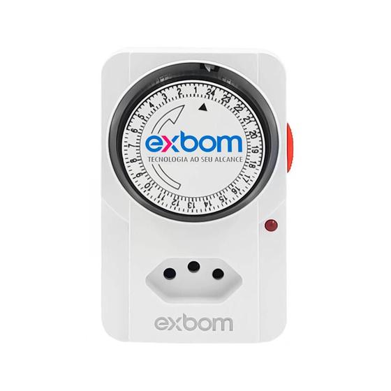 Imagem de Timer Mecânico Analógico Temporizador De Tomadas 100/220v - Exbom