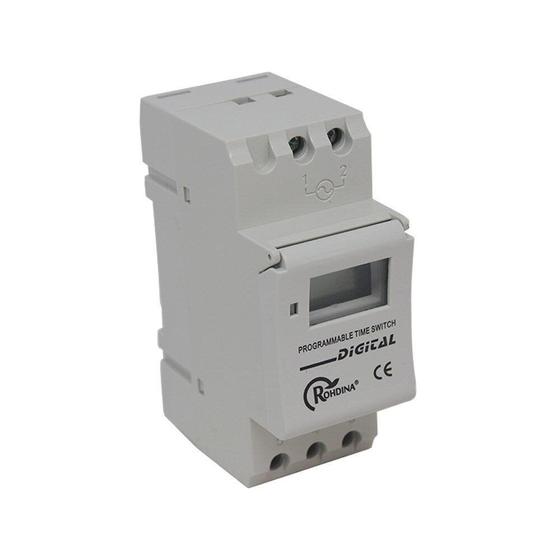 Imagem de Timer programador digital para trilho Rohdina 100/240v 16a