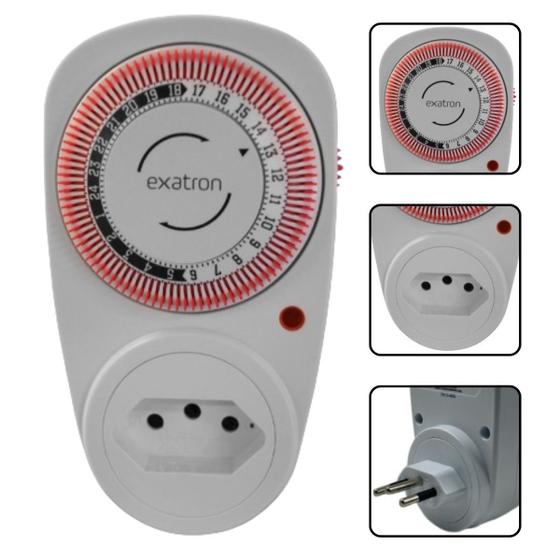 Imagem de Timer Temporizador Analógico Tomada Bivolt 10A Automação