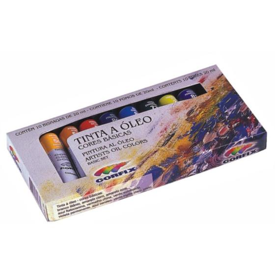 Imagem de Tinta a Oleo 10 Cores Bisnaga 20ML