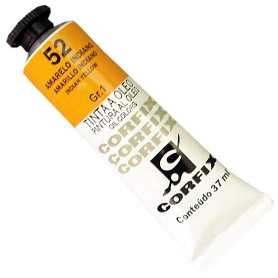 Imagem de Tinta A Óleo Corfix 37Ml Amarelo Indiano N52(Kit Com 3 Und)