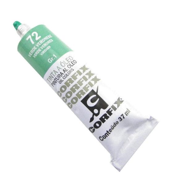 Imagem de Tinta A Óleo Corfix 37Ml Verde Veronese N72 (Kit Com 3 Und)