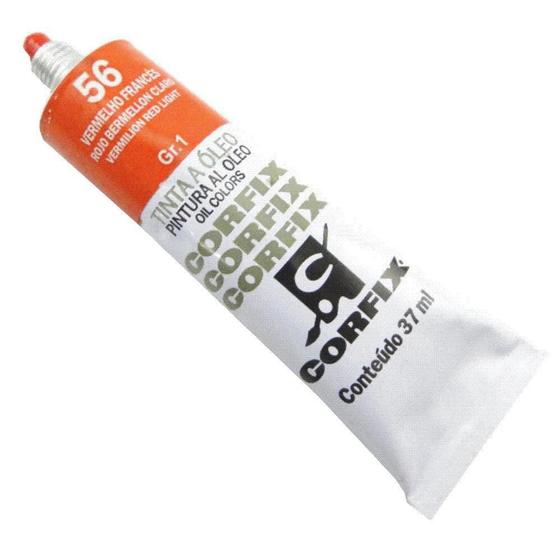 Imagem de Tinta A Óleo Corfix 37Ml Vermelho Francês (Kit Com 3 Und)
