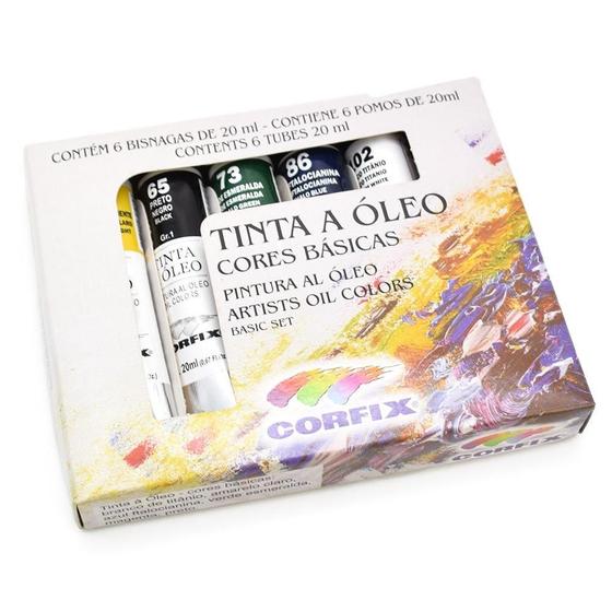 Imagem de Tinta à Óleo Corfix - Estojo com 6 Bisnagas