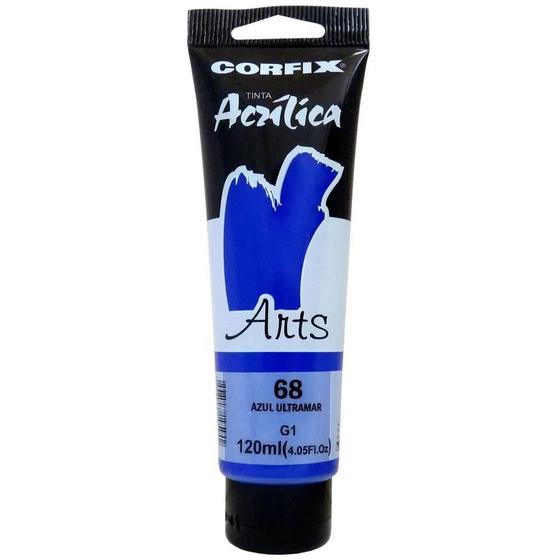 Imagem de Tinta Acrílica 120ml G1 068 Azul Ultramar Corfix