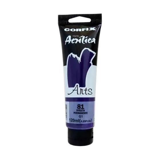 Imagem de Tinta Acrílica 120ml G1 081 Violeta Permanente Corfix