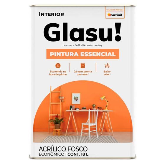 Tinta Acrílica 18L Branco Neve Glasurit Suvinil Menor preço em Tinta Acrílica 18L Branco Neve Glasurit Suvinil