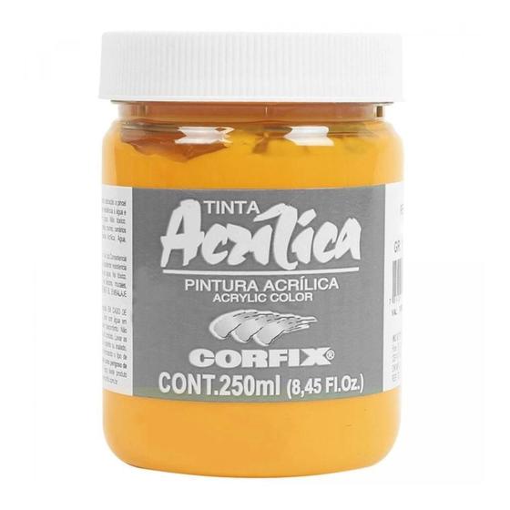 Imagem de Tinta Acrílica 250ml G1 124 Amarelo Cadmio Escuro Corfix