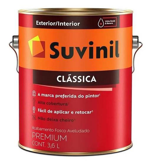 Imagem de Tinta Acrílica A Clássica Suvinil Branco Neve 3,6L