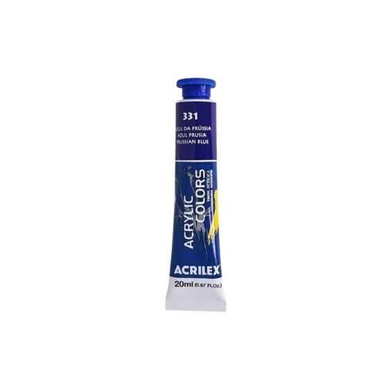 Imagem de Tinta Acrílica Acrilex Acrylic Colors Bisnaga 20g Azul Da Prússia 331