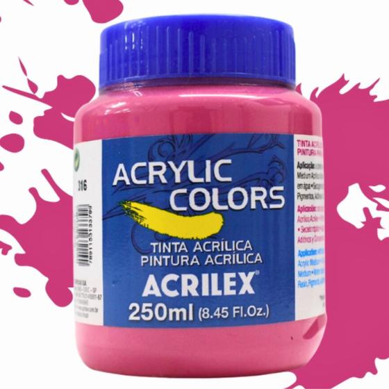 Imagem de Tinta Acrílica Acrylic Colors 250ml G1 316 - Rosa Escuro