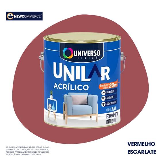 Imagem de Tinta Acrílica Antimofo Unilar 3,6l - Escolha sua Cor