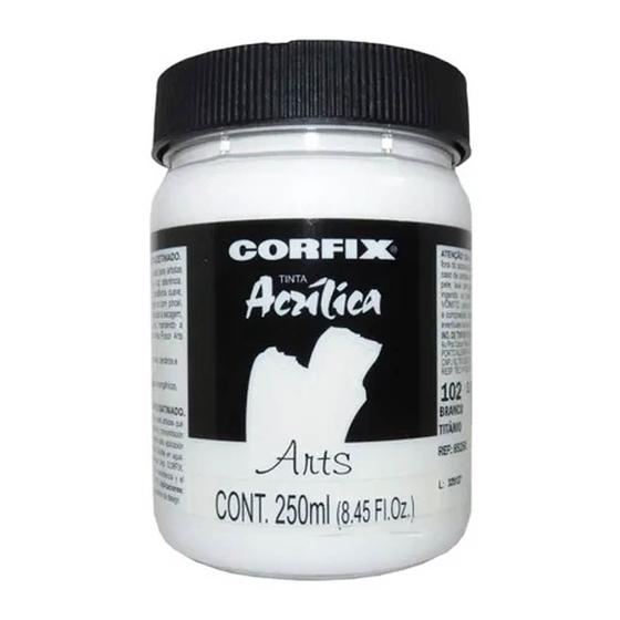 Imagem de Tinta Acrílica Arts Corfix 250ml Branco Titânio 102 Gr 1