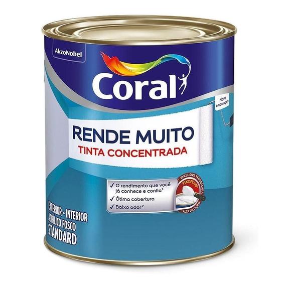 Imagem de Tinta Acrilica Branco Fosco Rende Muito 900ml Coral