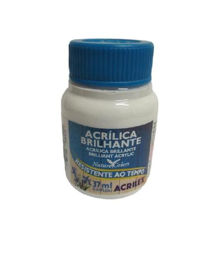 Imagem de Tinta Acrílica Brilhante Branco - 519 - Acrilex - 37Ml