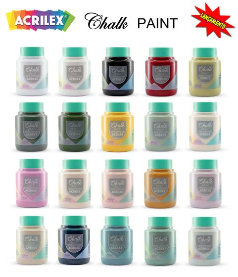 Imagem de Tinta Acrilica Chalk Acrilex Super Cobertura 100ml Kit Todas