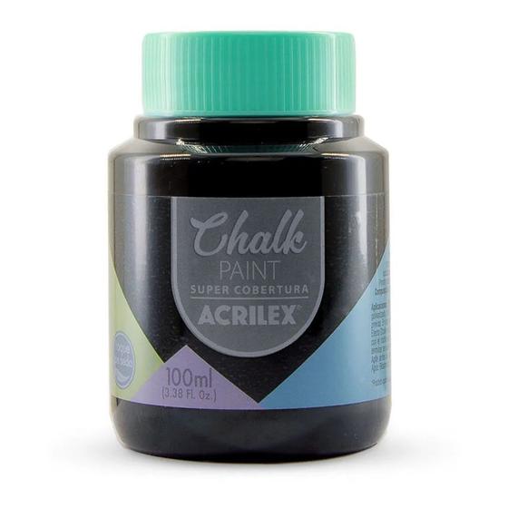 Imagem de Tinta Acrílica Chalk Paint 100ml Acrilex Preto 520