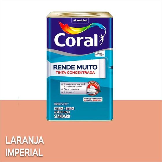 Imagem de Tinta Acrílica Coral Rende Muito Standard Fosco 16L