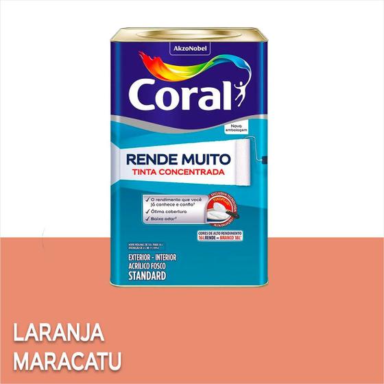 Imagem de Tinta Acrílica Coral Rende Muito Standard Fosco 16L