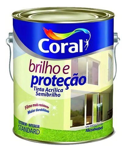 Imagem de Tinta Acrílica Coral Semi Brilho Branco 3,6l