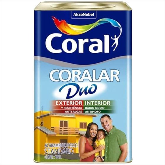 Tinta Acrílica Coralar Duo Fosco Amarelo Frevo 18 Litros - CORAL - Tintas Coral é boa?