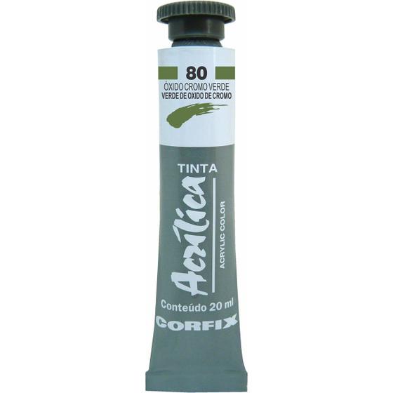 Imagem de Tinta Acrílica Corfix 20ml Cor Óxido Cromo Verde 80 G1