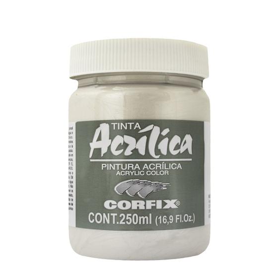 Imagem de Tinta Acrílica Corfix 250ml Cor Branco Metálico Iridescente 146